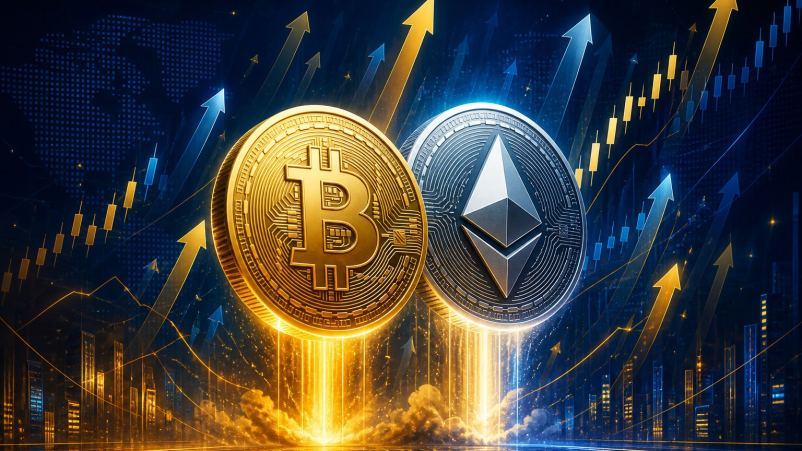 Krypto míří vzhůru. Bitcoin i ethereum jsou zpět na lednových cenách